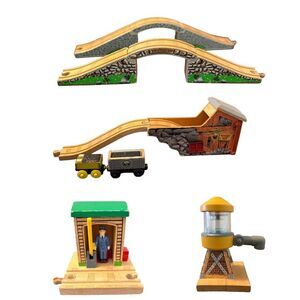 Thomas & Friends Wooden Railway Accessory Lot Quarry Bridge Water Tower Shed